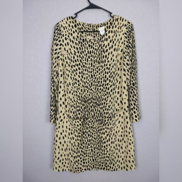 J. Crew Jules dress in wildcat Long Sleeves size 2 - Picture 2 of 10